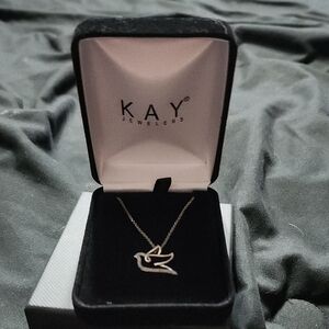 Kay Jewelers Silver Bird Pendant Necklace